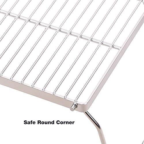CAMPMAX Campfire Grill 304 Stainless Steel Grate, Folding Camping Grill Heavy Duty with Carrying Bag, Large - Image 5