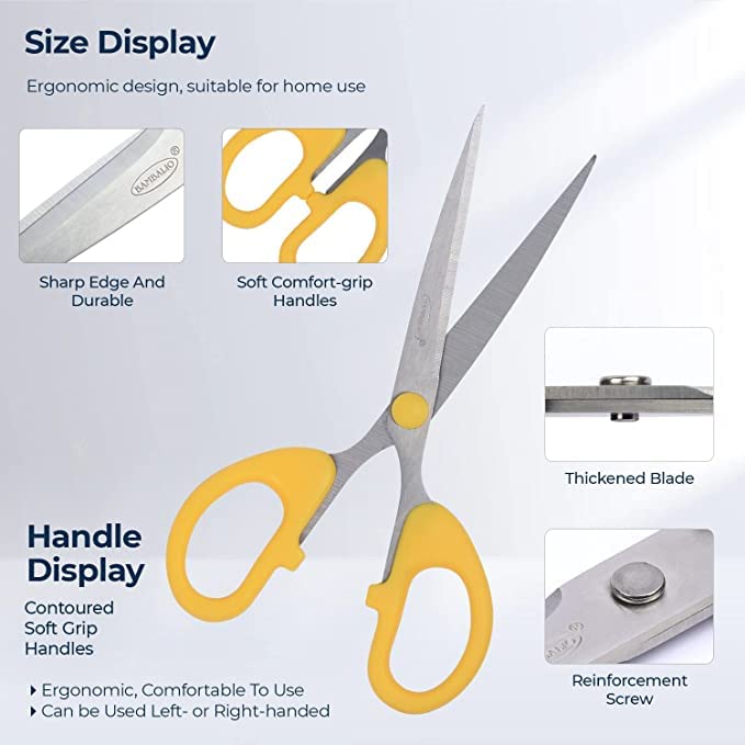 Bambalio BA017 Comfort 6.25-inch Grip Multipurpose Scissors (Pack of 2) - Image 3