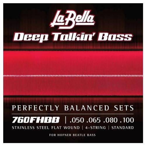 La Bella 760FHBB Deep Talkin' Stainless Steel Flat Wound - Standard Beatle, Bass Guitar Strings 50-100 - Image 1