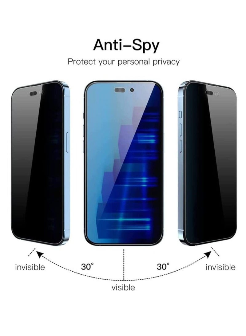 DUSALA iPhone 14 Pro Privacy Screen Protector Anti-Spy Tempered Glass Film 9H Hardness Scratch Resistant Bubble Free Anti Spy Tempered Glass Screen Protector for iPhone 14 Pro Privacy - Image 5