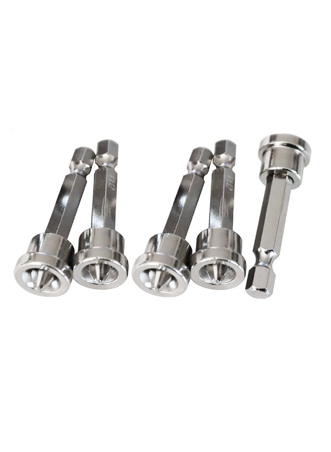 Yakumuz 5pcs Set Magnetic Positioning Screwdriver Bits Yakumuz Drywall Screw Setter PH2 Bits for Plasterboard Screw Hex Shank Positioning Bit Batch Head (5pcs 50mm) - Image 1