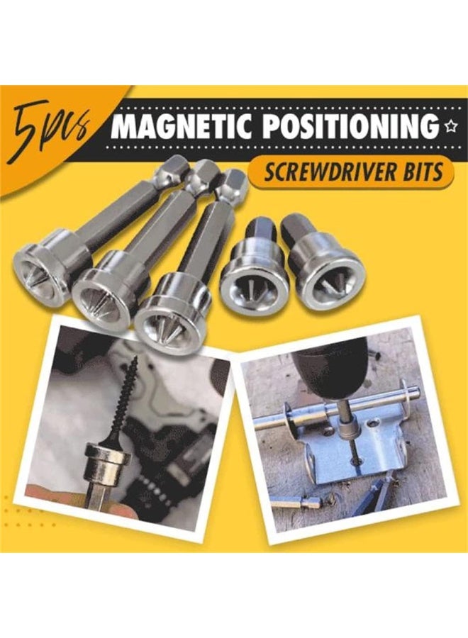 Yakumuz 5pcs Set Magnetic Positioning Screwdriver Bits Yakumuz Drywall Screw Setter PH2 Bits for Plasterboard Screw Hex Shank Positioning Bit Batch Head (5pcs 50mm) - Image 2