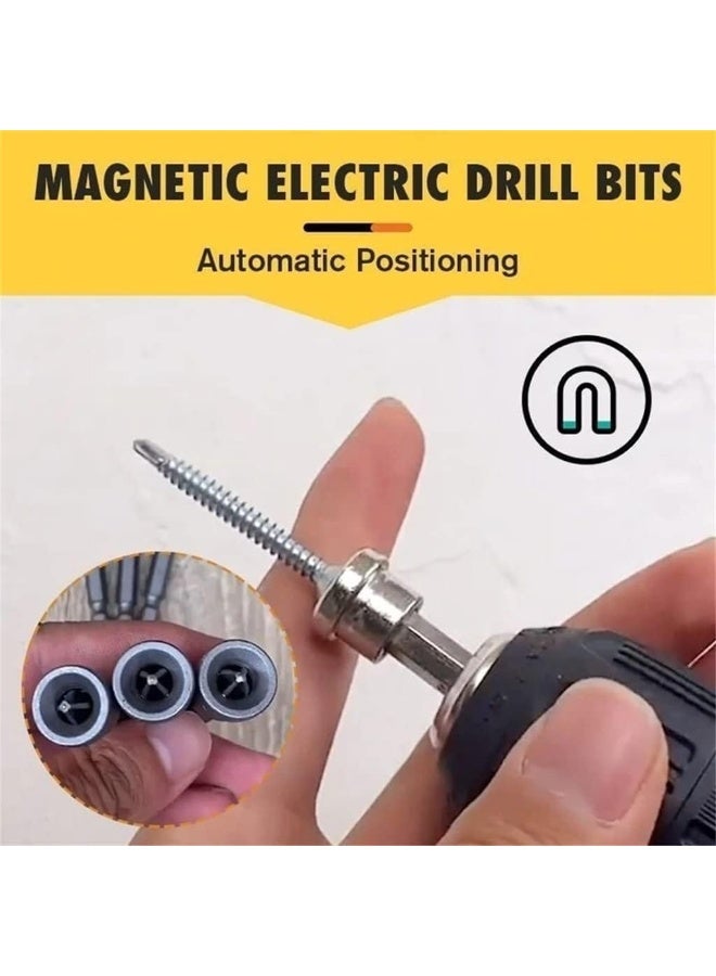 Yakumuz 5pcs Set Magnetic Positioning Screwdriver Bits Yakumuz Drywall Screw Setter PH2 Bits for Plasterboard Screw Hex Shank Positioning Bit Batch Head (5pcs 50mm) - Image 3