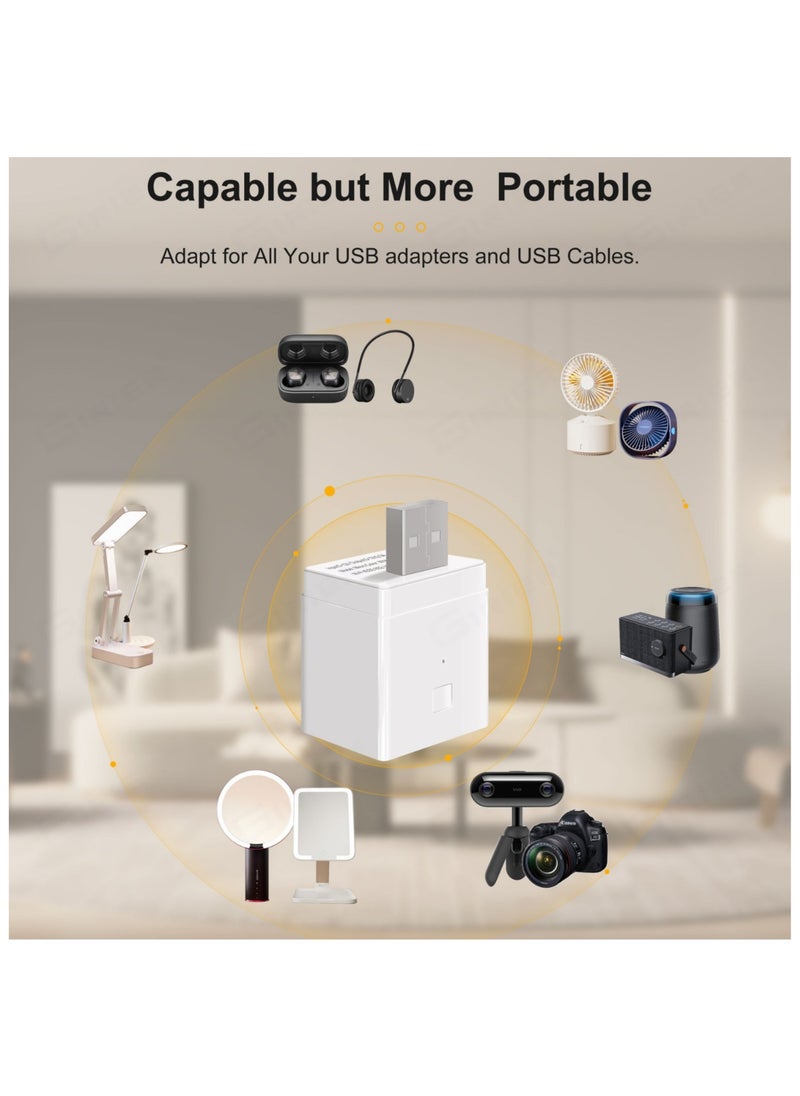 UanTii Smart Adapter Tuya Wifi USB Adapter Timing Schedule Smart Plug,Works with Smart Life App,Woks with Alexa and Google Home;3gang  - Image 4