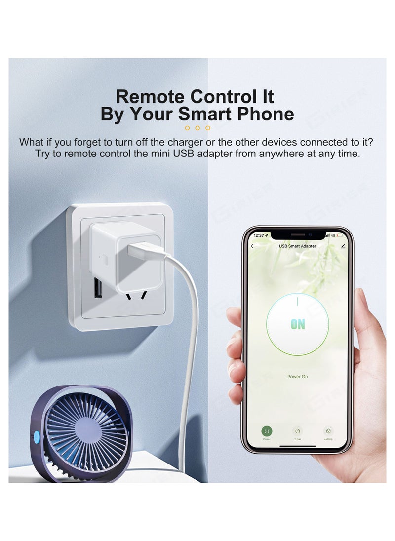 UanTii Smart Adapter Tuya Wifi USB Adapter Timing Schedule Smart Plug,Works with Smart Life App,Woks with Alexa and Google Home;3gang  - Image 2