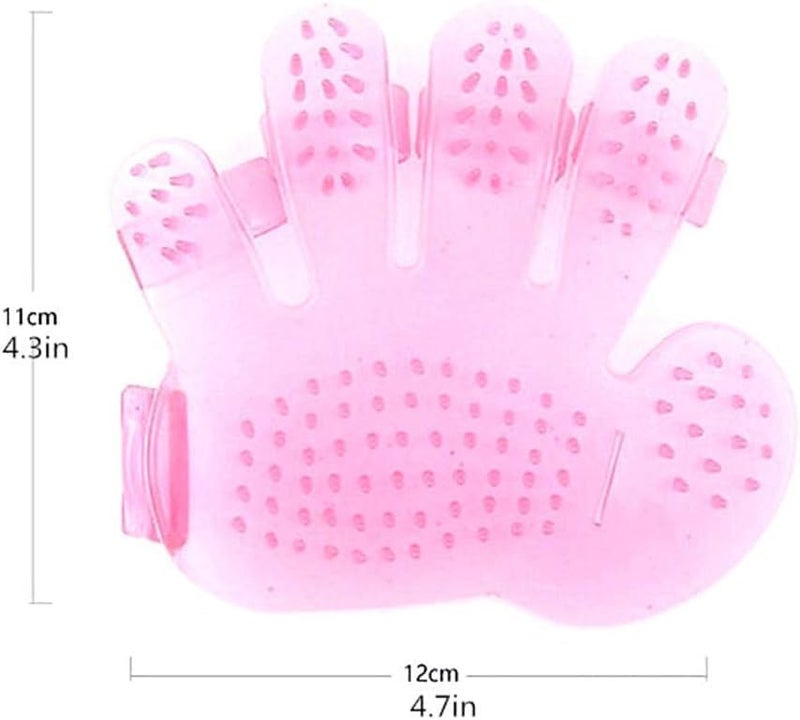 ATOOZED Pet Wash Brush Glove Comb Bath Soft Tool Dogs Cats Cleaning Supplies Massage Brush& Safety for Pets from Mites (Pack of 1,Multicolor) - Image 3