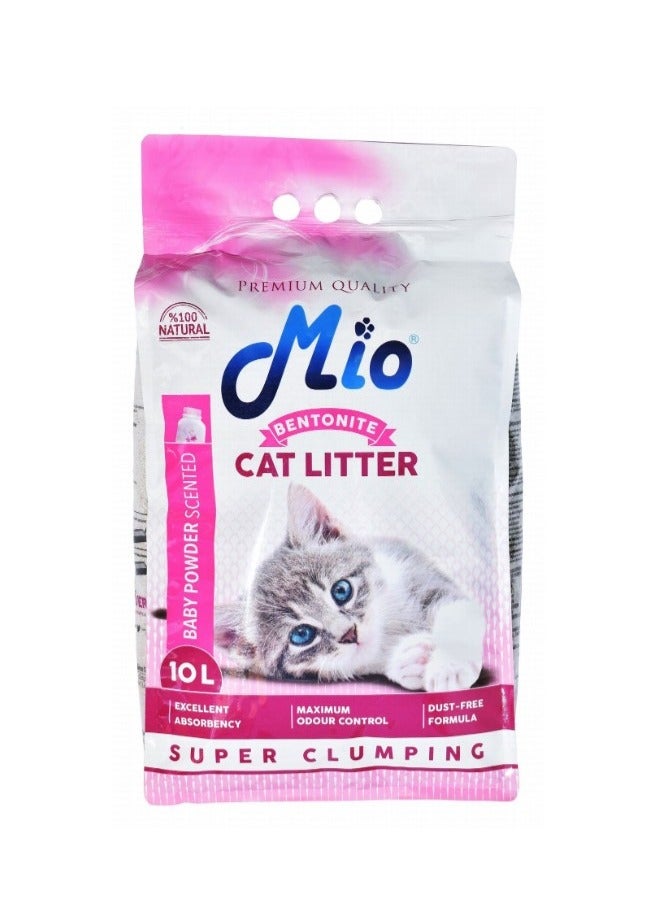 Bentonite Super Clumping Cat Litter Baby Power Scent10 L