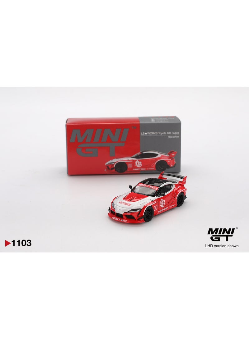 Mini GT تويوتا GR سوبرا LB WORKS أحمر | MINI GT مقياس 1:64 - Image 1