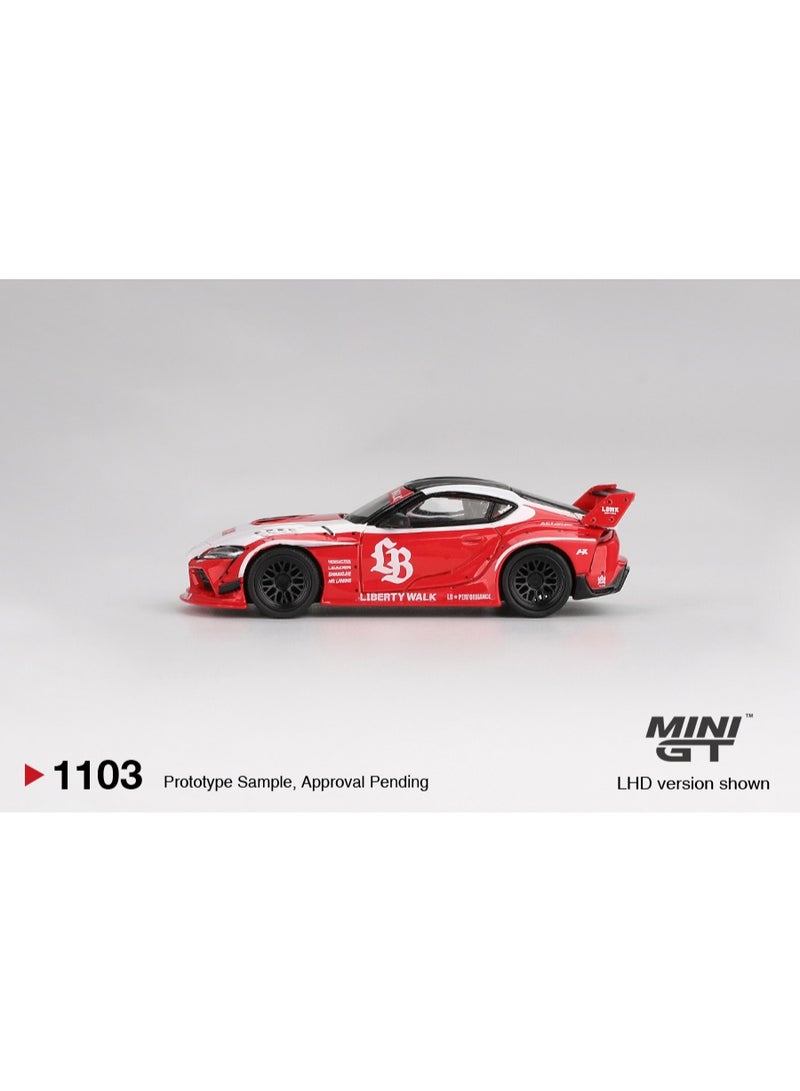 Mini GT تويوتا GR سوبرا LB WORKS أحمر | MINI GT مقياس 1:64 - Image 2