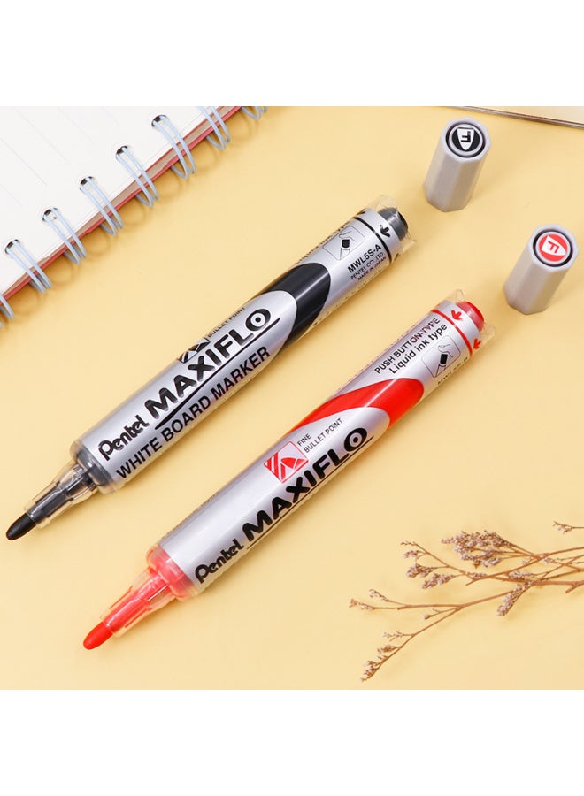 Pentel Mwl5S Black Liquid Chalk Marker For Electronic Whiteboard, Pack Of 5 - Image 1