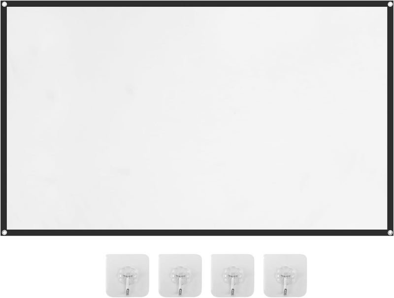 StepOK Projector Screen, White Projector Screen, 16:9 No Crease Home Theater Foldable Projection Screen 60"|72"|84"|100"|120"|150" - Image 1