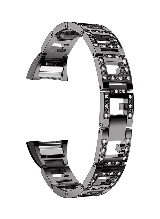 ISank Replacement Watch Bracelet For Fitbit Charge 2 Black - Image 1