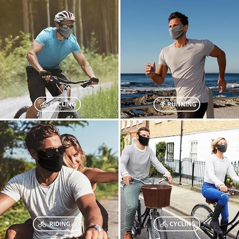 Aputue UV Face Shield, 3-Pack Breathable UV Protection Face Mask for Motorcycle Riding Running Outdoor Sports, Reusable Sun Protection Face Cover with Comfortable Elastic Ear Loops for Men and Women - Image 3