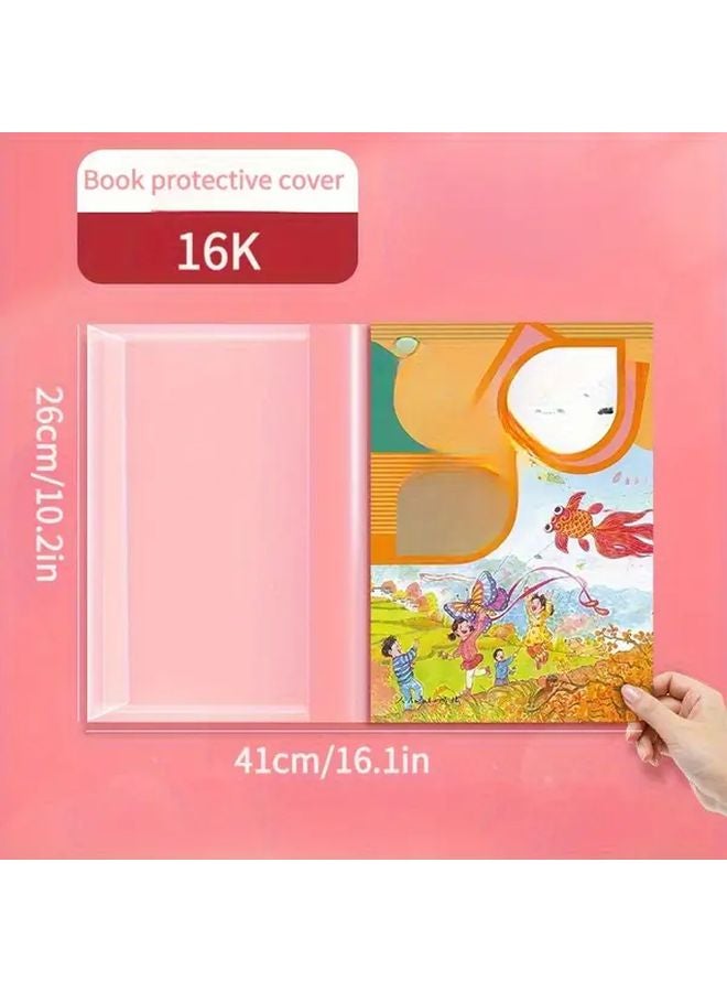 10 قطعة أغلفة كتب شفافة مقاومة للماء ذاتية اللصق K16 فيلم واقي ملون - Image 5