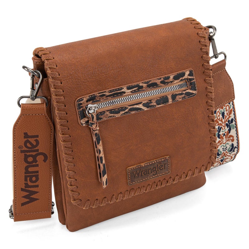Wrangler Crossbody Bags for Women Satchel Purse Medium Shoulder Handbags with Detachable Guitar Straps,WG72-9360DBR - Image 4