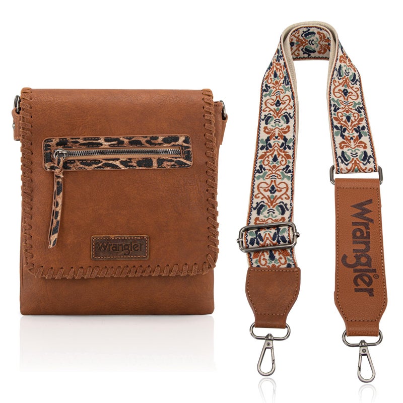 Wrangler Crossbody Bags for Women Satchel Purse Medium Shoulder Handbags with Detachable Guitar Straps,WG72-9360DBR - Image 3