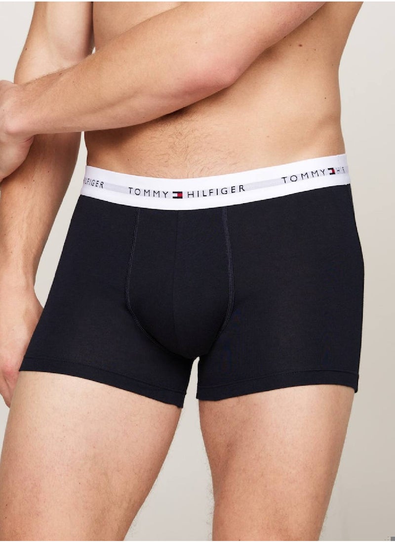 TOMMY HILFIGER - Men's 3 Pack Trunks - Cotton, Multicolour - Image 1