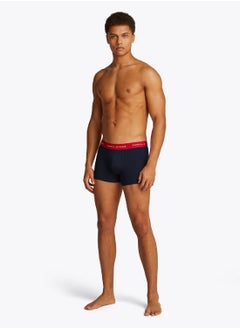 TOMMY HILFIGER Men's 3 Pack Trunks - Cotton, Multicolour  - Image 3
