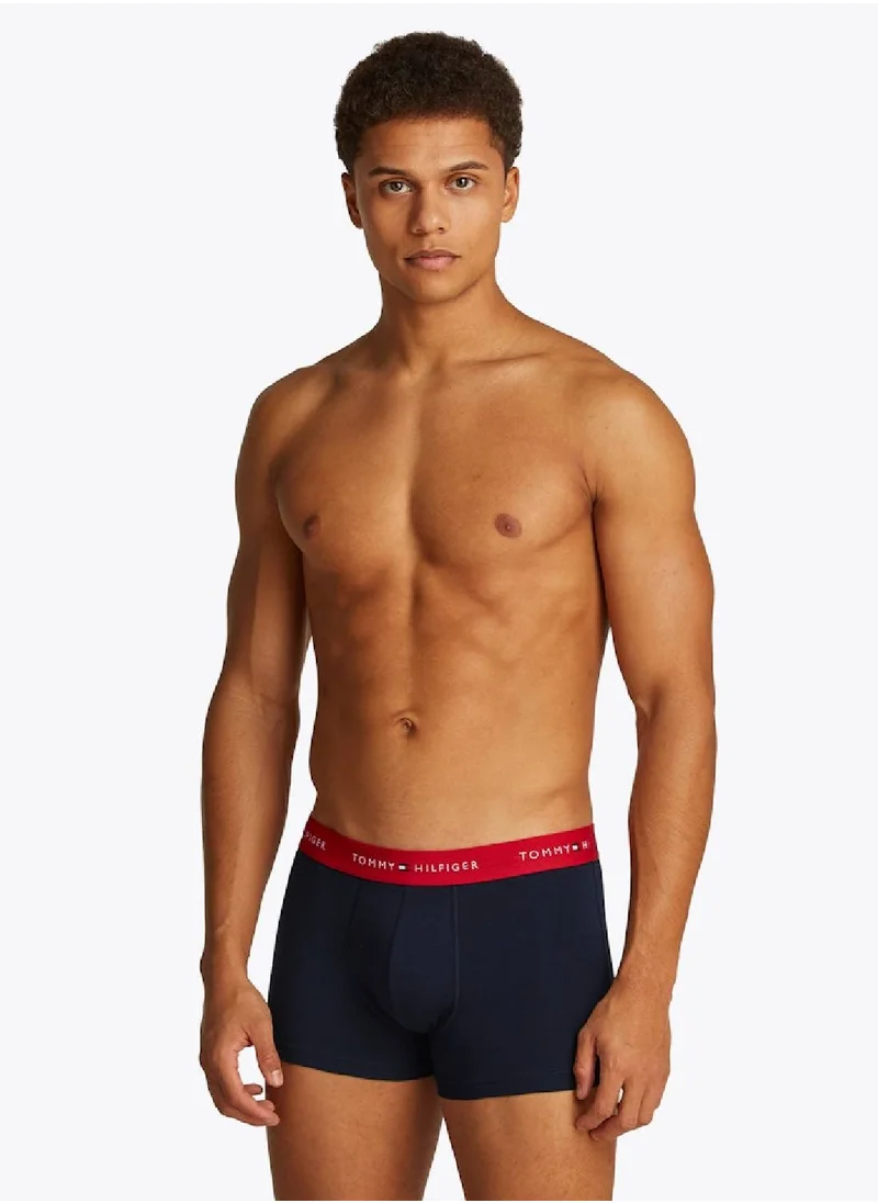 TOMMY HILFIGER Men's 3 Pack Trunks - Cotton, Multicolour