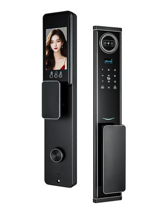Smart Door Lock Smart Lock ,Palm Print Unlock, Two way audio, Fingerprint Door Lock ,WiFi Door Lock With 6068 Mortise, Tuya App Control,Color black, Model Lanbo2 - pzsku/Z0EB3A74291E36C614282Z/45/_/1717905104/139b9767-46e1-4848-9697-0bd489b8d595