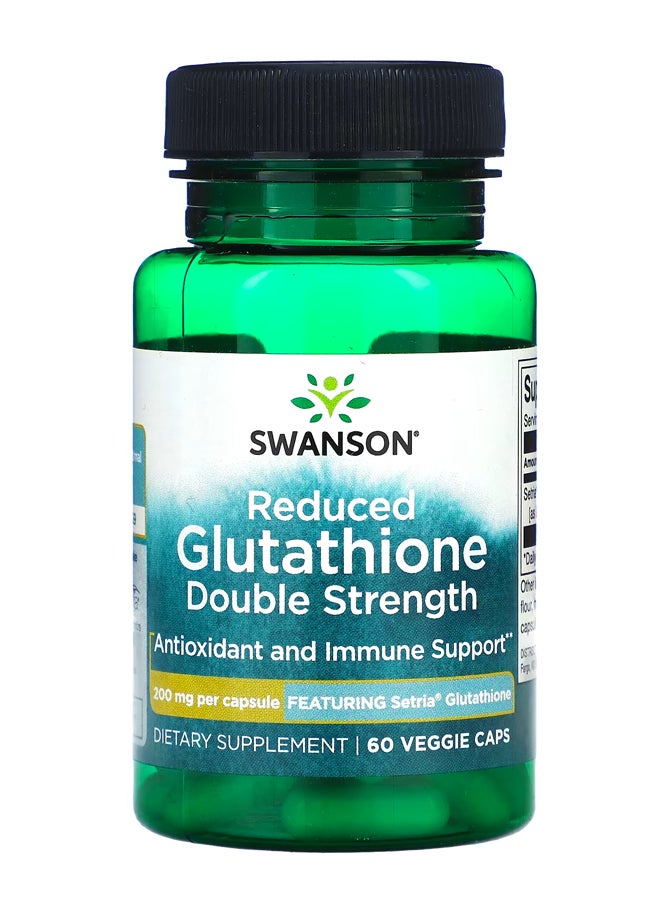 سوانسون الجلوتاثيون المختزل ذو القوة المضاعفة ، 60 كبسولة نباتية