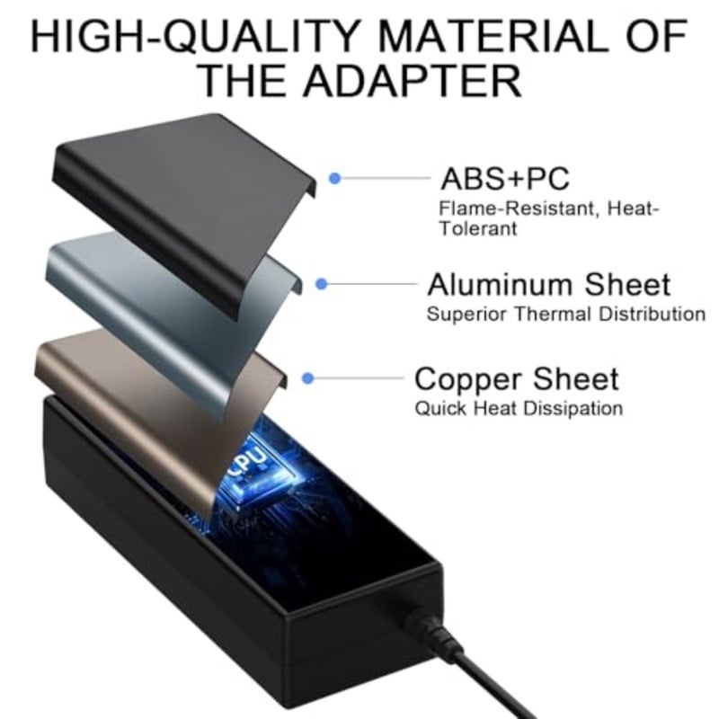 12V 100W Charger for Synology NAS Systems: Aluminum Housing, Black, Compact Overheat-Protected - Image 4