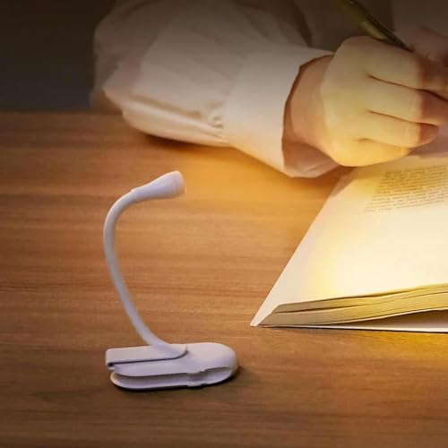 Parssufy Study Lamp, Reading Light, Book Lamp, Night Lamp for Study, Study Lamp for Students, Book Light for Night Reading, Book Reading Light with Clip, 3 Modes, Portable, Eye Caring - Led (White) - Image 3