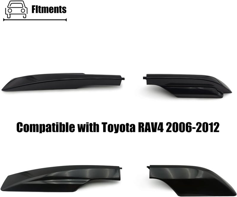 4 قطع غطاء نهاية حامل ا��سقف متوافقة مع تويوتا RAV4 من عام 2006 إلى 2012، غطاء قضيب حامل السقف - Image 4