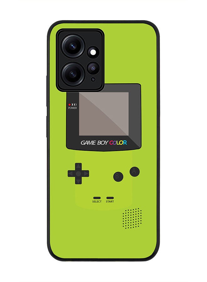 Stylizedd Rugged Black edge case for Redmi Note 12 4G Slim fit Soft Case Flexible Rubber Edges Anti Drop TPU Gel Thin Cover - Gameboy Color - Green - Image 1
