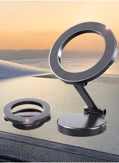 Lesha Magnetic Car Phone Holder, 1080° Rotation All-Metal Phone Holder for Car, Phone Holder for Dashboard, Fit for iPhone 15 14 13 12 Pro Max Plus Mini Series  - Image 1