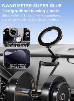 Lesha Magnetic Car Phone Holder, 1080° Rotation All-Metal Phone Holder for Car, Phone Holder for Dashboard, Fit for iPhone 15 14 13 12 Pro Max Plus Mini Series  - Image 3