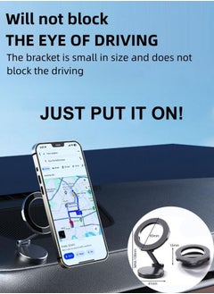 Lesha Magnetic Car Phone Holder, 1080° Rotation All-Metal Phone Holder for Car, Phone Holder for Dashboard, Fit for iPhone 15 14 13 12 Pro Max Plus Mini Series  - Image 5