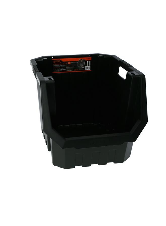 Tactix Heavy Duty Multi Purpose Stackable Storage Bin Black  - Image 1