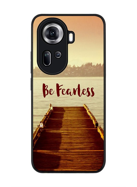Rugged Black Edge Case for Oppo Reno11, Slim fit Soft Case Flexible Rubber Edges Anti Drop TPU Gel Thin Cover -  Be Fearless