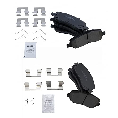 TRQ Front & Rear Brake Pads Ceramic Compatible with 2013-2016 Dodge Dart - Image 1