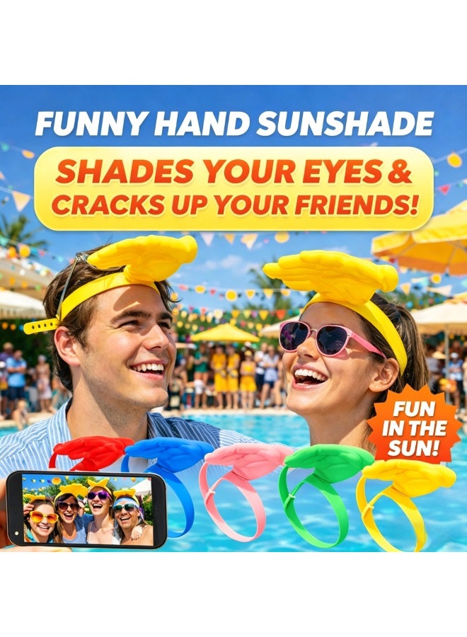 Funny Hand Sunshade Headband, Novelty Sun Visor for Outdoor Parties, Adjustable Summer Headwear for Beach, Pool & Camping, Fun Gift for Adults & Kids（Pink） - Image 5
