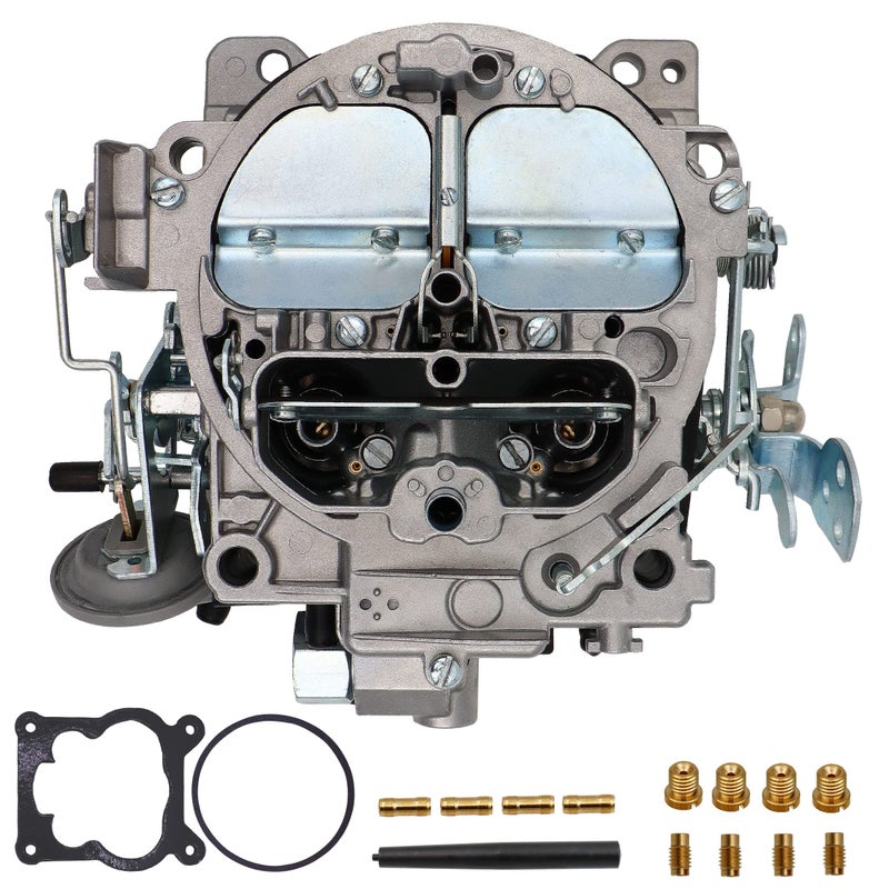 4 Barrel Carburetor fits for Rochester Quadrajet Carburetor For Chevy 350 454 327 427 V8 Engines GMC Trucks 19661973 big small block 4BBL Carb 1901R 4MV Corvettes 19751979 Manual Choke 650CFM 750CFM