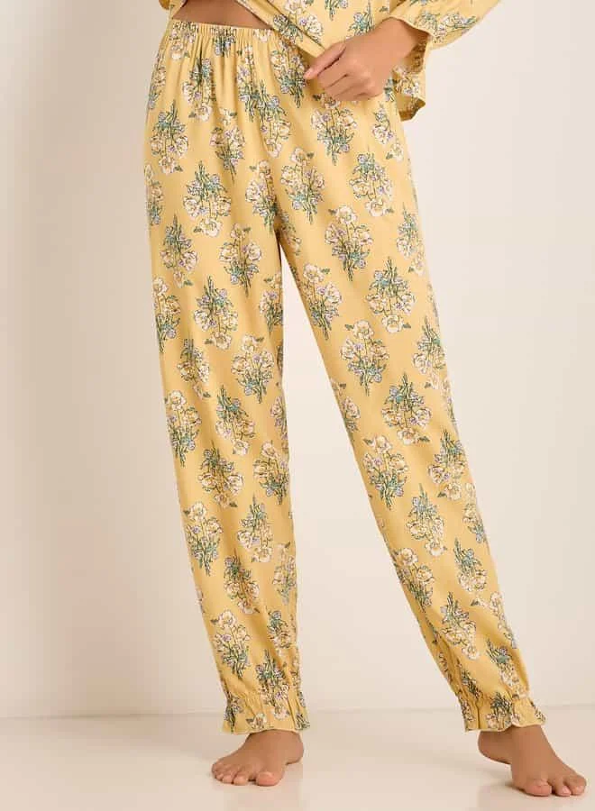 Splash FAV Floral Print Long Sleeves Top and Pyjama Set