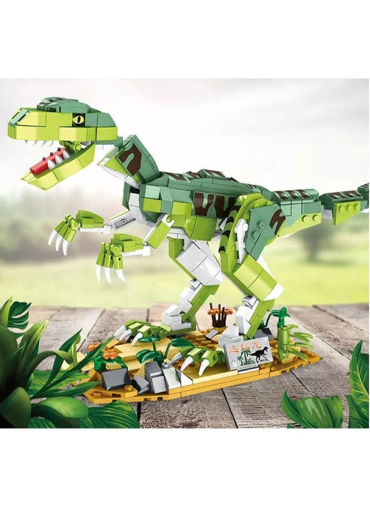 Dinosaur Velociraptor Building Set C0446, 535 Blocks Toy For 6+ Years Old Fans Of Jurassic Theme & Prehistoric World, For Boys & Girls To Enjoy & Learn