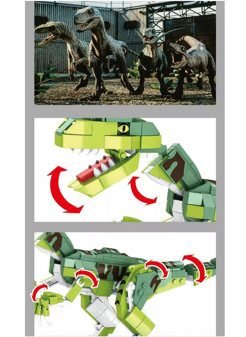 Dinosaur Velociraptor Building Set C0446, 535 Blocks Toy For 6+ Years Old Fans Of Jurassic Theme & Prehistoric World, For Boys & Girls To Enjoy & Learn