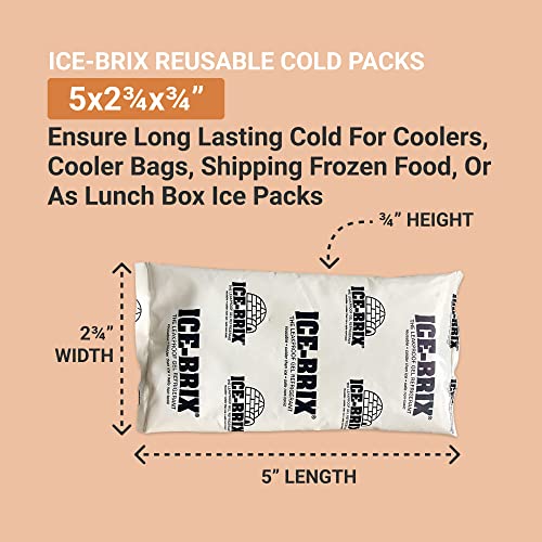 Aviditi ICE-BRIX Ice Packs for Shipping 5 X 2 3/4" (96 pack bulk) Food-Safe Reusable Refrigerant Gel Ice Packs for Lunch Boxes, Coolers & Mailing Perishables; Instant Cold Packs for Shipping - Image 2