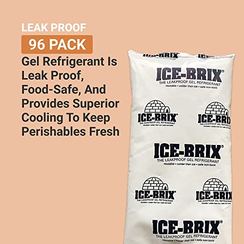 Aviditi ICE-BRIX Ice Packs for Shipping 5 X 2 3/4" (96 pack bulk) Food-Safe Reusable Refrigerant Gel Ice Packs for Lunch Boxes, Coolers & Mailing Perishables; Instant Cold Packs for Shipping - Image 3