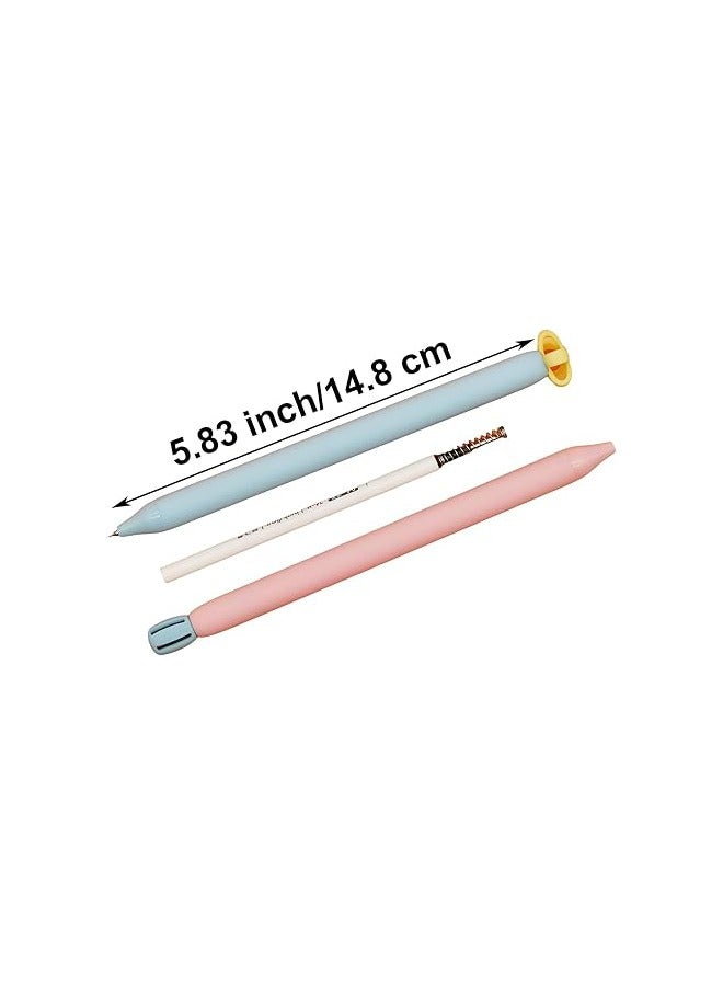 Zennyth 4pcs Quick Dry Ink Pens,Retractable Cute Flower Gel Pens 0.5mm(Blue) - Image 3