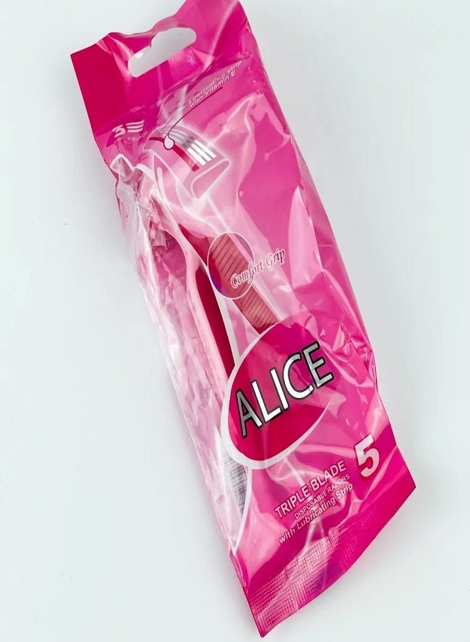 أليس ماكينة حلاقة أليس كومفورت جريب 3 شفرات، 5 قطع - Image 1