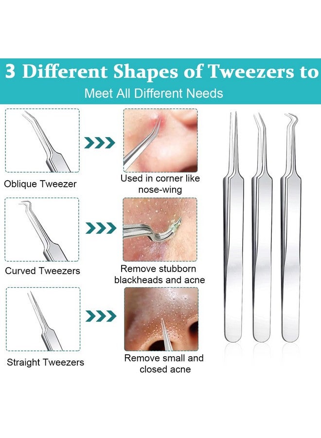 MAYCREATE® Blackhead Remover Tool Kit Pore Cleaning Tools, 15pcs Stainless Steel Blackhead Remover Tool Kit for Pimples, Blackheads, Whiteheads, Zit, Deep Pore Cleaning Tool with Storage Box - Image 3