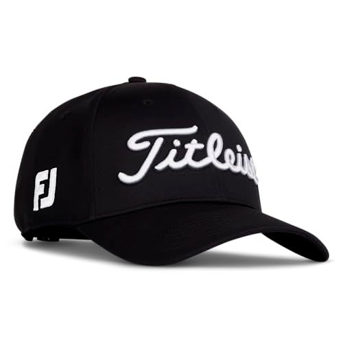 Titleist Tour Performance Golf Hat, Black/White - Image 1