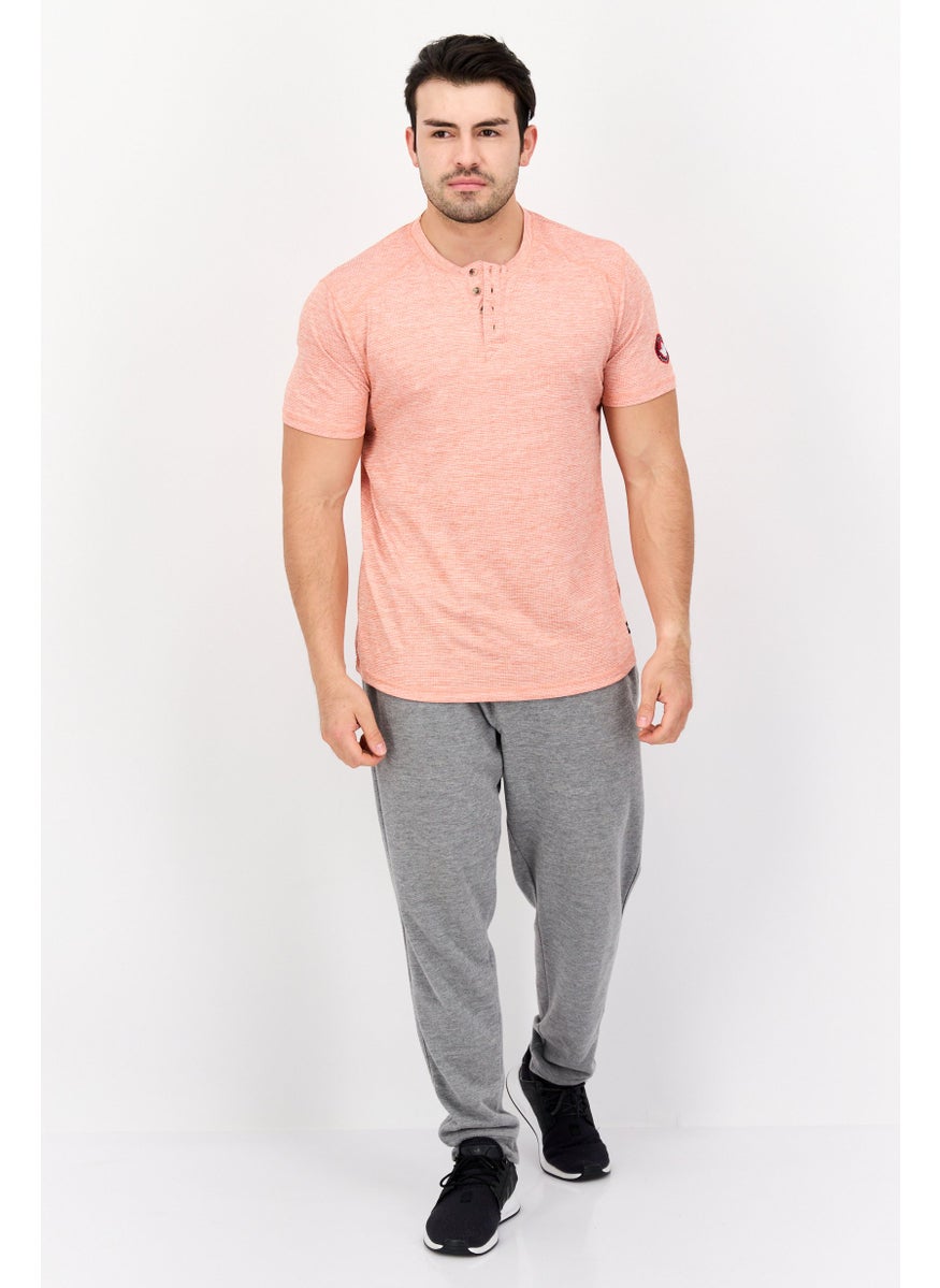 Canada Weather Gear - Men Sportswear Fit Heather Outdoor T-Shirt, Peach - Image 1
