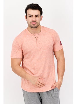 Men Sportswear Fit Heather Outdoor T-Shirt, Peach