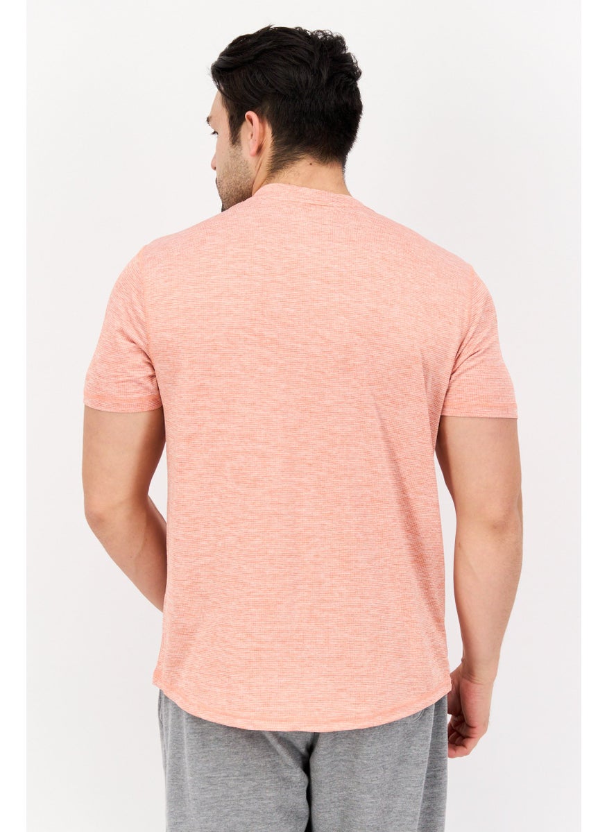 Canada Weather Gear - Men Sportswear Fit Heather Outdoor T-Shirt, Peach - Image 1
