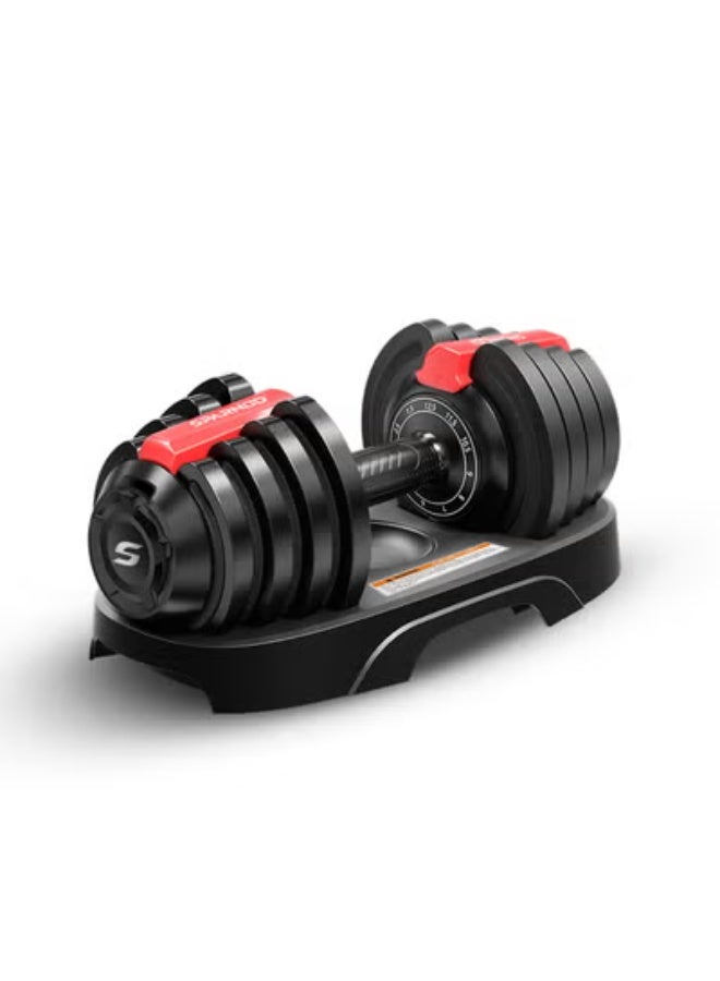 Sparnod Fitness SAD 12.5 Adjustable Dumbbells,12.5kg with 11 Weight Increments (1.5–12.5kg), One-Hand Quick Adjustment Safety Lock & Storage Rack, Ergonomic Non-Slip Grip, Premium Steel Build - Image 1